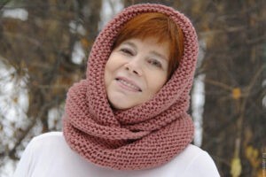 Как правильно носить шарф снуд